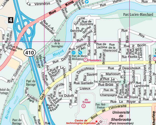 Cantons-de-l'Est (QC) Road Map - French -  MapArt