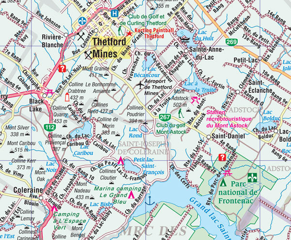 Cantons-de-l'Est (QC) Road Map - French -  MapArt