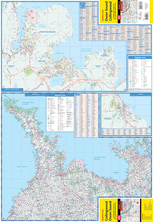 Collingwood & Owen Sound Street Map -  MapArt