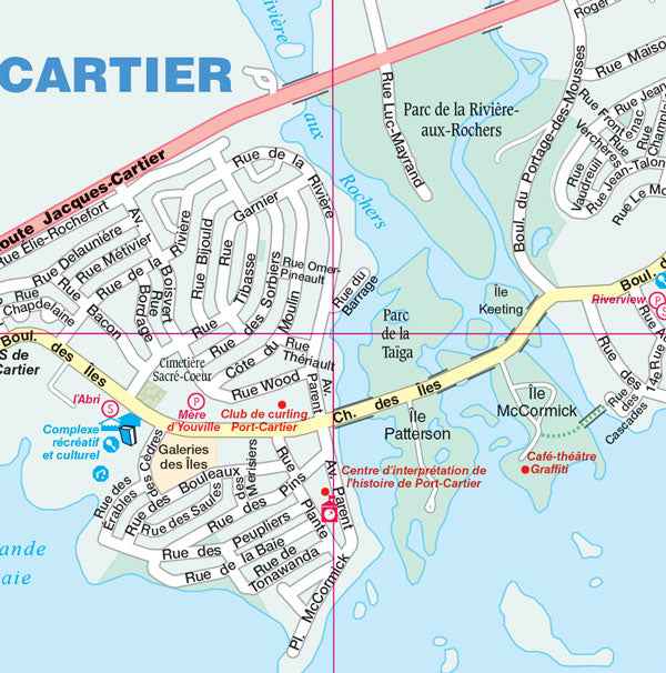 Côte-Nord (QB) Street Map -  MapArt