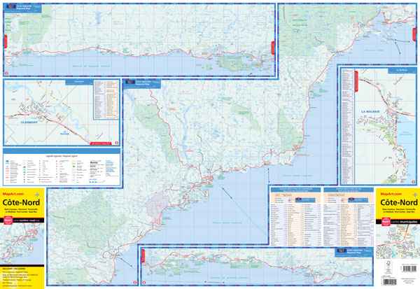 Côte-Nord (QB) Street Map -  MapArt