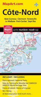Côte-Nord (QB) Street Map -  MapArt