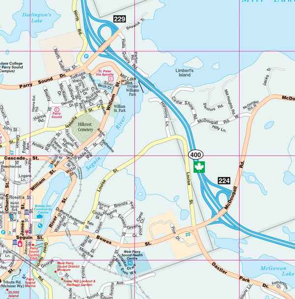 Cottage Country, Muskoka & Huntsville (ON) Street Map -  MapArt