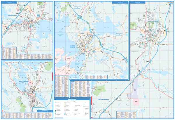 Cottage Country, Muskoka & Huntsville (ON) Street Map -  MapArt