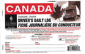 Canadian Drivers Daily Log Book Bilingual -  MapArt