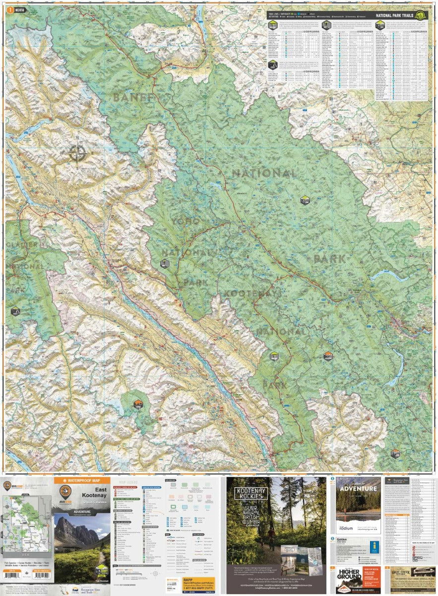 East Kootenay BC - Recreation Map - Backroad Maps