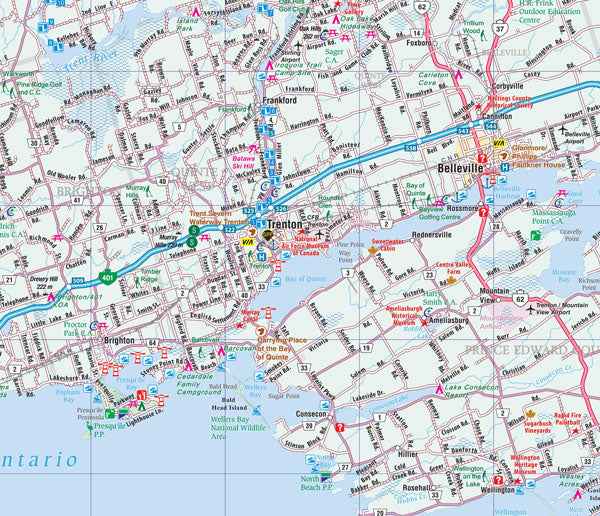Eastern Ontario Road Map -  MapArt