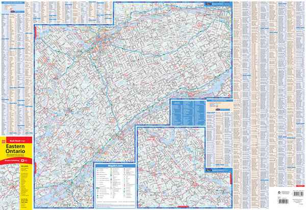 Eastern Ontario Road Map -  MapArt