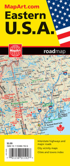 Eastern United States USA Road Map