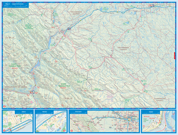 Edmonton & Jasper (AB) Fast Track Map - Laminated -  MapArt