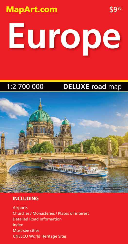 Europe Deluxe Road Map -  MapArt