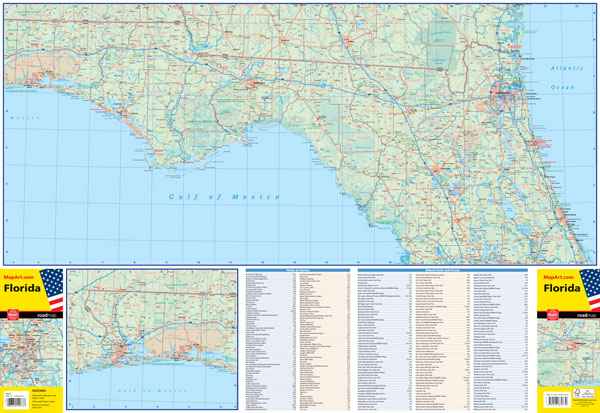 Florida Road Map -  MapArt