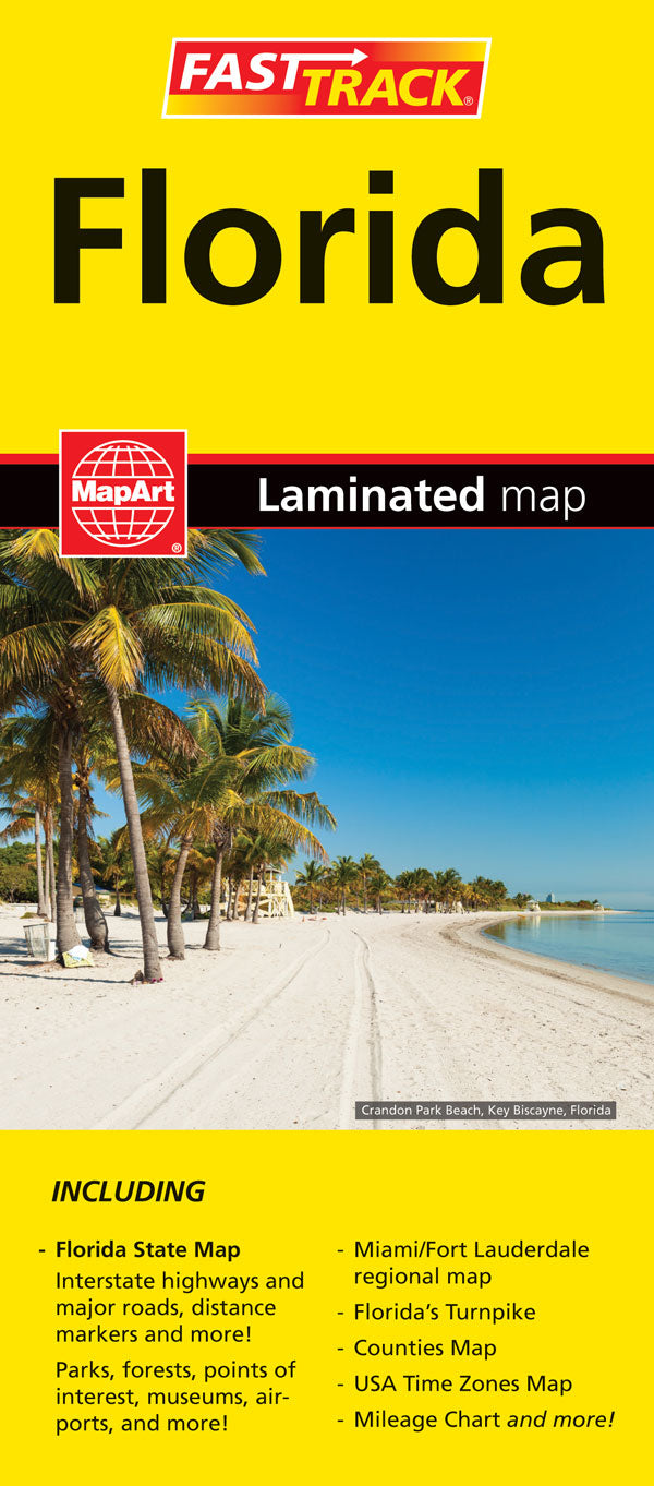 Florida Fast Track Map - Laminated -  MapArt