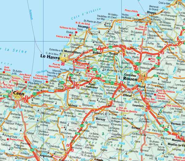 France Deluxe Road Map -  MapArt