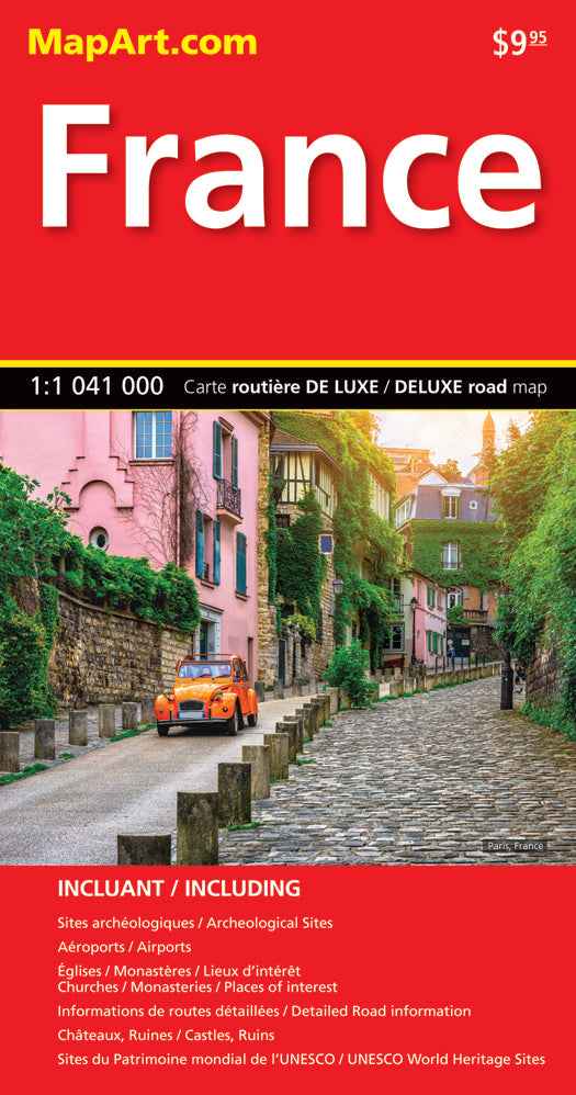 France Deluxe Road Map -  MapArt