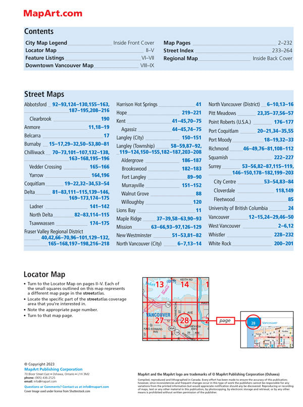 Greater Vancouver & Fraser Valley (BC) Street Guide