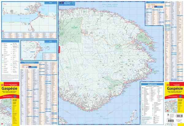 Gaspesie Road Map -  MapArt