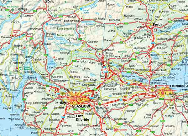 Great Britain & Ireland Road Map -  MapArt