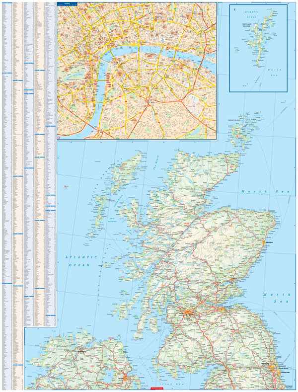 Great Britain & Ireland Road Map -  MapArt