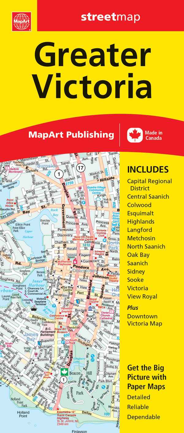 Greater Victoria Street Map -  MapArt