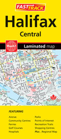 Halifax (NS) Street Map Fast Track - Laminated -  MapArt