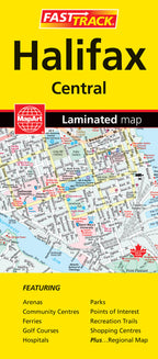 Halifax (NS) Street Map Fast Track - Laminated -  MapArt
