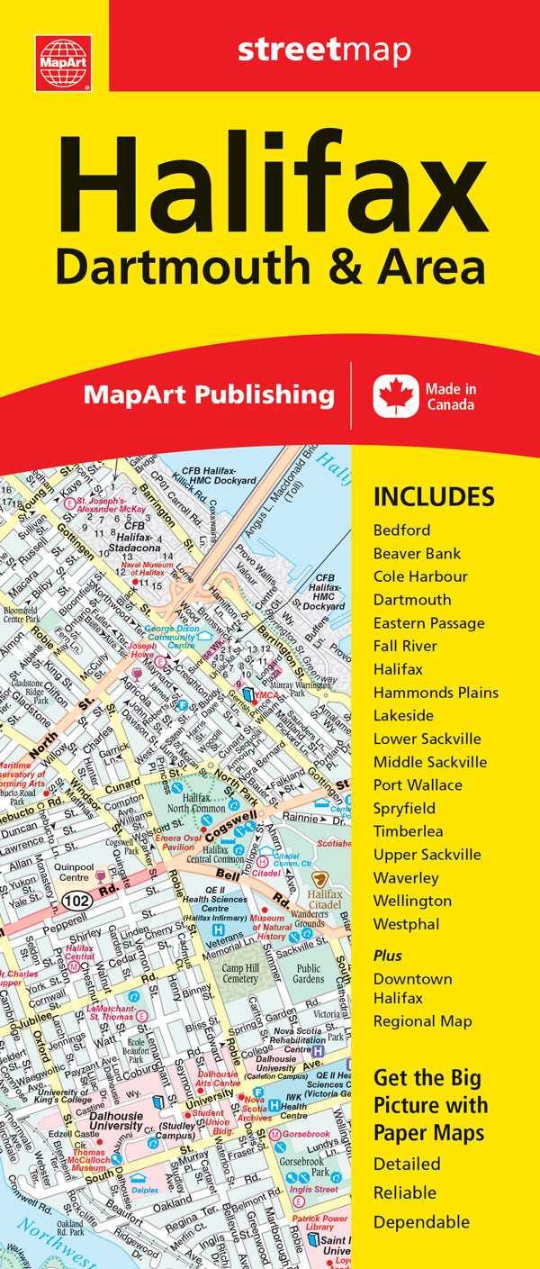 Halifax, Dartmouth & Area (NS) Street Map