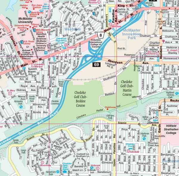 Hamilton Street Map -  MapArt