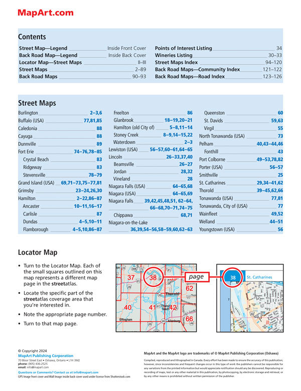 Hamilton Niagara Street Atlas