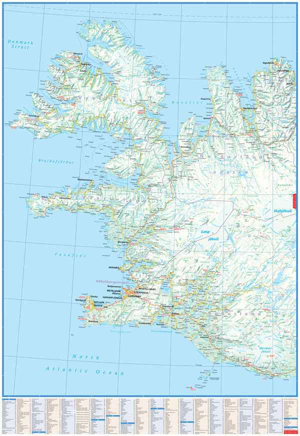 Iceland Deluxe Road Map -  MapArt