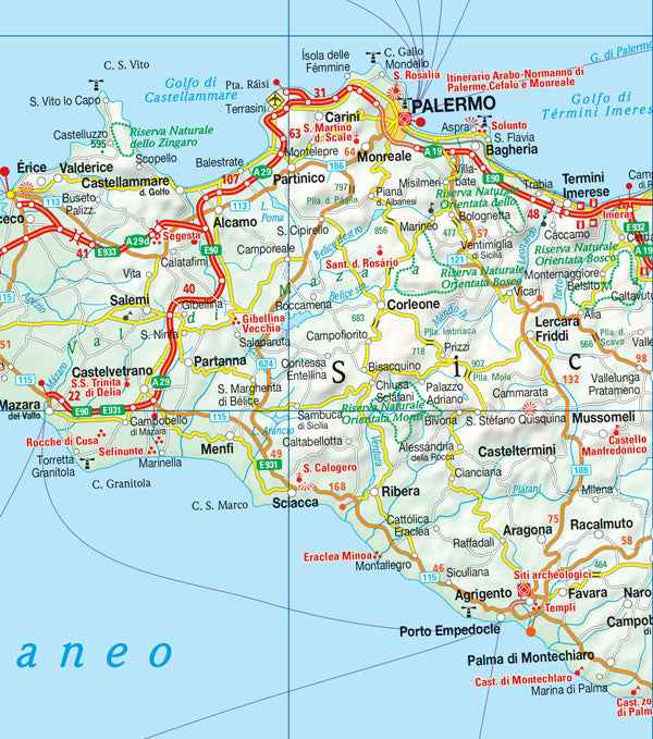 Italy Deluxe Road Map -  MapArt