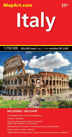 Italy Deluxe Road Map -  MapArt