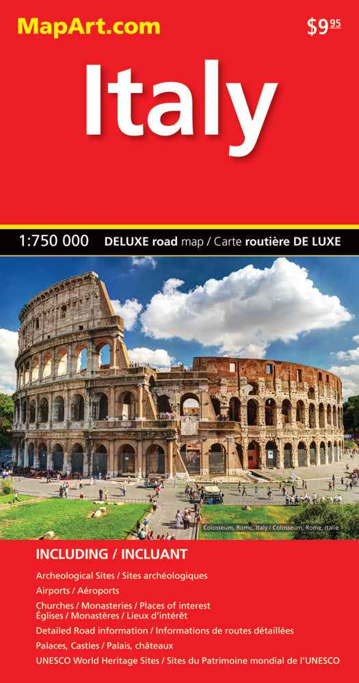 Italy Deluxe Road Map -  MapArt