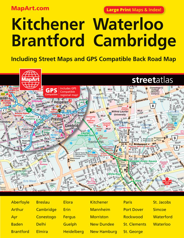 Kitchener Waterloo, Guelph Street Guide