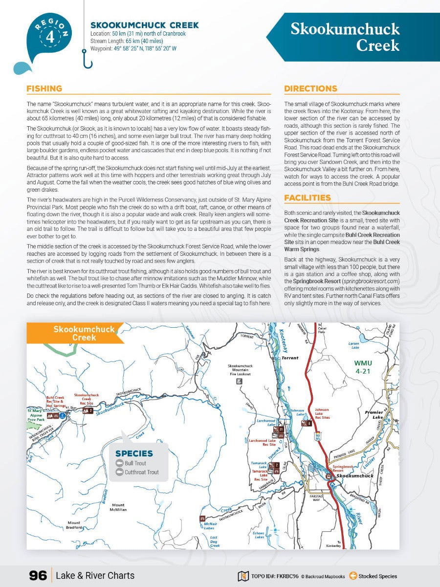 Kootenay Region BC Fishing Mapbook - Backroad Maps
