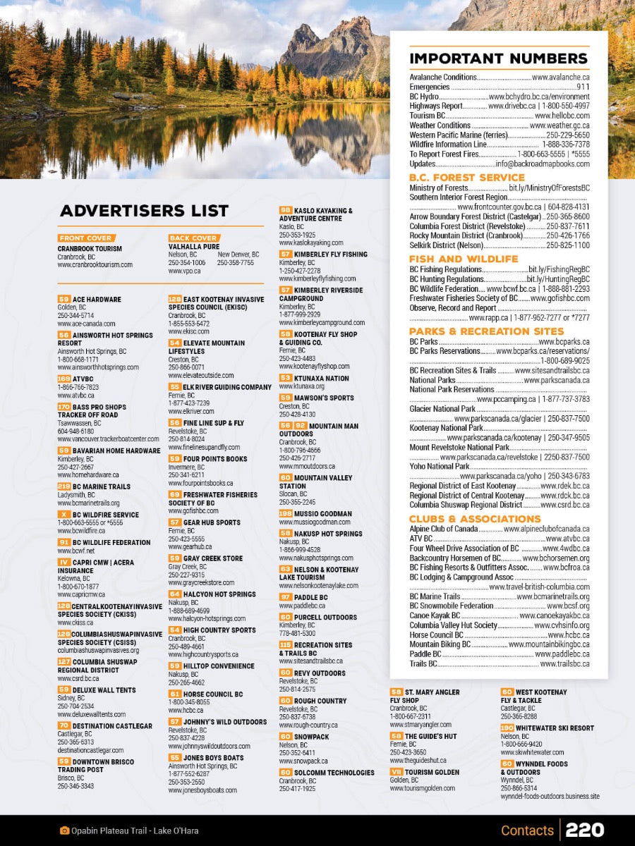 Kootenay Rockies BC Backroad Mapbook - Backroad Maps