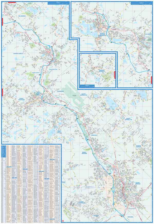 Laurentides (QC) Street Map -  MapArt