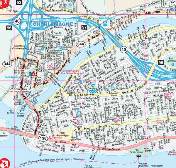 Laval et environs (QC) Street Map -  MapArt