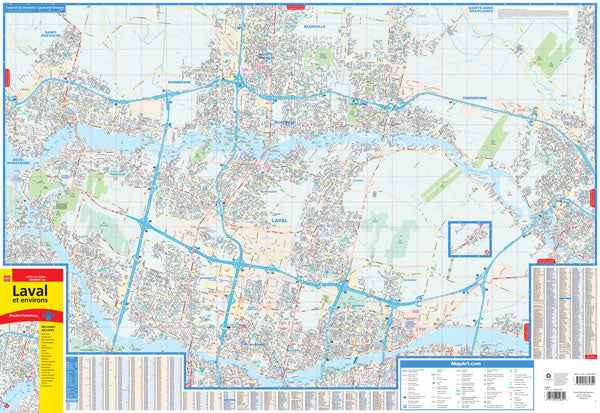 Laval et environs (QC) Street Map -  MapArt