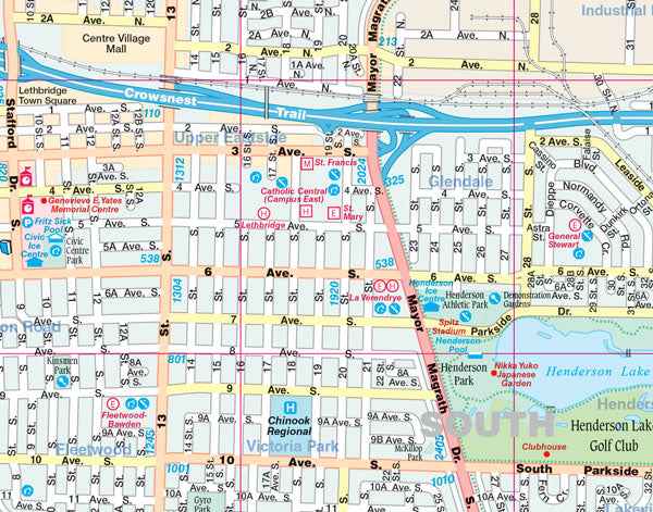 Lethbridge (AB) Street Map - Pocket Size -  MapArt