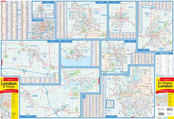 London & St Thomas (ON) Street Map -  MapArt