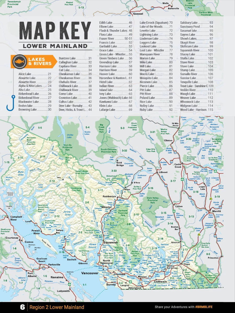 Lower Mainland BC Fishing Mapbook - Backroad Maps