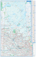 Manitoba / Saskatchewan 38x59 Wall Map - Laminated -  MapArt