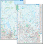 Manitoba / Saskatchewan 38x59 Wall Map - Laminated -  MapArt