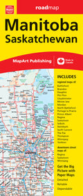 Manitoba & Saskatchewan Road Map