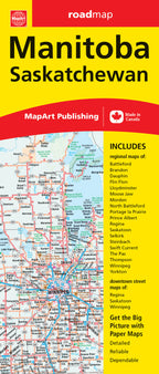 Manitoba & Saskatchewan Road Map