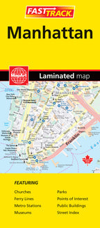 Manhattan (USA) Fast Track Map - Laminated -  MapArt