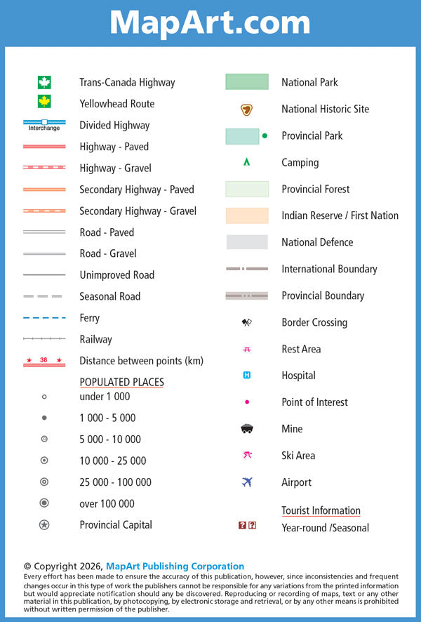 Manitoba & Saskatchewan Road Map
