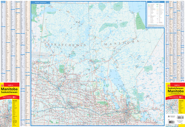 Manitoba & Saskatchewan Road Map