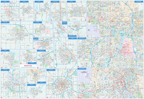 Manitoba & Saskatchewan Road Map